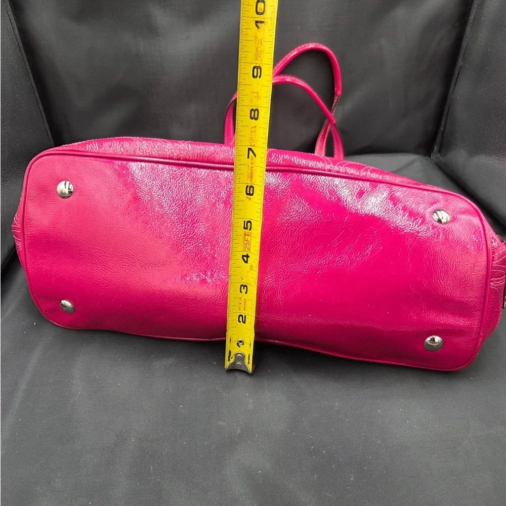 Coach Pink Leather Kisslock Tote Bag